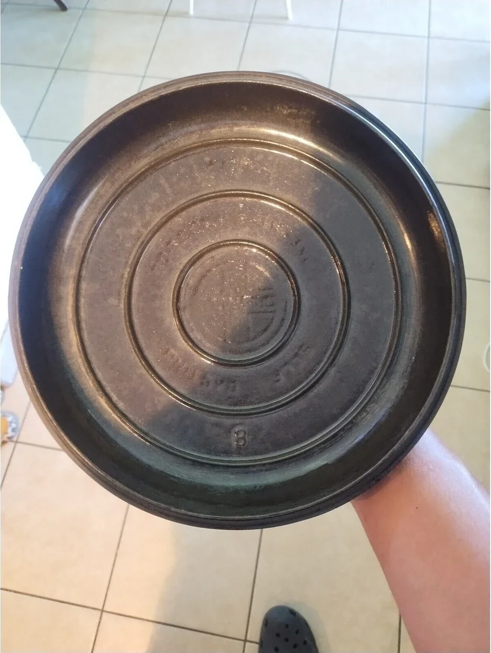 Griswold # 8 Tite Top Dutch Oven 1278 Self Basting Lid Circa 1930
